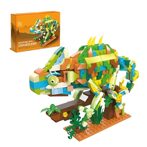 MirthMakers Chameleon-Bausteinset – 423-teiliges Reptilien-Bausteinset, interaktives DIY-Tier, Wohnaccessoire, STEM-Lernspielzeug, kreatives Geschenk für Erwachsene und Kinder MirthMakers Chameleon-Bausteinset – 423-teiliges Reptilien-Bausteinset, interaktives DIY-Tier, Wohnaccessoire, STEM-Lernspielzeug, kreatives Geschenk für Erwachsene und Kinder von MirthMakers