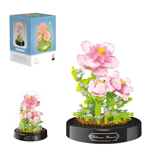 MirthMakers Hibiskusblüten-Bausteinset – 543-teiliges Blumenbausteinset mit Vitrine, DIY-Pflanzenarrangement, Kunstblumen, botanische Sammlung, Wohnkultur, Frauen und Mädchen MirthMakers Hibiskusblüten-Bausteinset – 543-teiliges Blumenbausteinset mit Vitrine, DIY-Pflanzenarrangement, Kunstblumen, botanische Sammlung, Wohnkultur, Frauen und Mädchen von MirthMakers