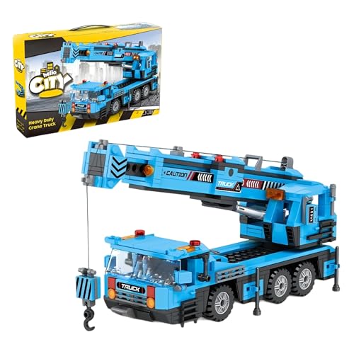 MirthMakers Hochleistungs-Kran-Bausatz – Bausatz für Technikfahrzeuge im Maßstab 1:27, fortschrittliches Automodell, STEM-Lernspielzeug, kreatives Geschenk für Erwachsene und Kinder (519 Teile) von MirthMakers