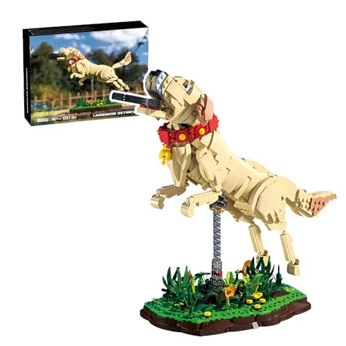 MirthMakers Labrador Retriever Bauset – 1257 Teiliges bewegliches Hunde-Bausteinset, Deko für Zuhause und Büro, interaktives Tiermodell, STEM-Lernspielzeug, Kinder und Hundeliebhaber MirthMakers Labrador Retriever Bauset – 1257 Teiliges bewegliches Hunde-Bausteinset, Deko für Zuhause und Büro, interaktives Tiermodell, STEM-Lernspielzeug, Kinder und Hundeliebhaber von MirthMakers