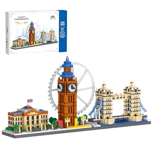 MirthMakers London Skyline Bausteine-Set – 3110-teiliges Mikro-Bausteine-Set mit Stadtpanorama, Deko für Zuhause oder Büro – Kreatives Geschenk für Erwachsene und fortgeschrittene Baumeister von MirthMakers