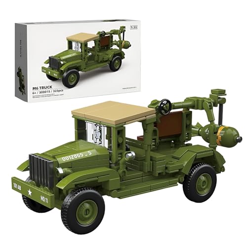 MirthMakers M6 Militär-LKW-Bausatz – 323PCS 1:35 Militärfahrzeug-Bausatz aus dem Zweiten Weltkrieg, Armee-Artillerie-Transportmodell, taktischer Ladewagen, Kreatives Geschenk für Erwachsene, Kinder MirthMakers M6 Militär-LKW-Bausatz – 323PCS 1:35 Militärfahrzeug-Bausatz aus dem Zweiten Weltkrieg, Armee-Artillerie-Transportmodell, taktischer Ladewagen, Kreatives Geschenk für Erwachsene, Kinder von MirthMakers