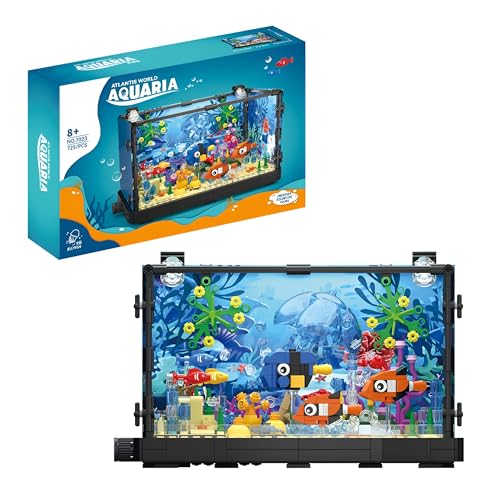 MirthMakers Ozean-Aquarium Bausteine Set - 788 Teile Fisch Tank Baukasten mit Rotierender Qualle, Deko für Zuhause Büro, STEM-Lernspielzeug, Erwachsene Kinder ab 8 Jahren MirthMakers Ozean-Aquarium Bausteine Set - 788 Teile Fisch Tank Baukasten mit Rotierender Qualle, Deko für Zuhause Büro, STEM-Lernspielzeug, Erwachsene Kinder ab 8 Jahren von MirthMakers
