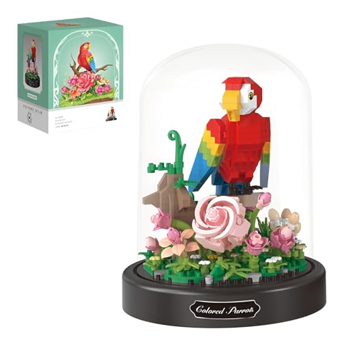 MirthMakers Papageien-Bausteine mit Blumen – 660-teiliges Tier-Vogel-Mikro-Bauset mit Vitrine, STEM-Lernspielzeug, Deko-Modell für Zuhause und Büro, Perfektes für Erwachsene und Kinder ab 6 Jahren MirthMakers Papageien-Bausteine mit Blumen – 660-teiliges Tier-Vogel-Mikro-Bauset mit Vitrine, STEM-Lernspielzeug, Deko-Modell für Zuhause und Büro, Perfektes für Erwachsene und Kinder ab 6 Jahren von MirthMakers