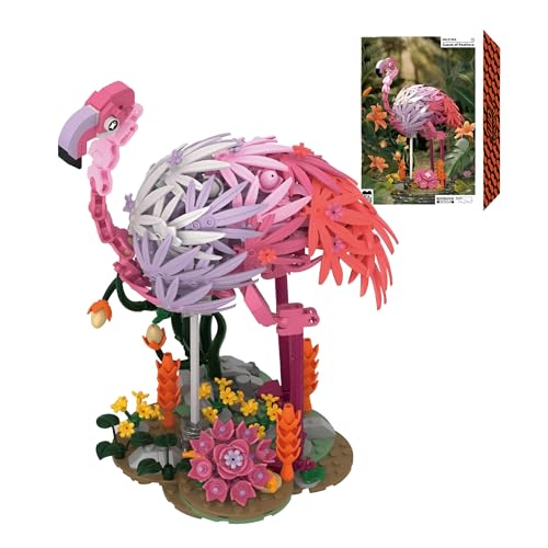 MirthMakers Pink Flamingo Bausatz mit Blumen – 516PCS Bauset mit Vögeln und Tieren für Erwachsene, Dekoration für Homeoffice, STEM-Lernspielzeug, Kreatives Geschenk für Oster-Geburtstagsgeschenk MirthMakers Pink Flamingo Bausatz mit Blumen – 516PCS Bauset mit Vögeln und Tieren für Erwachsene, Dekoration für Homeoffice, STEM-Lernspielzeug, Kreatives Geschenk für Oster-Geburtstagsgeschenk von MirthMakers