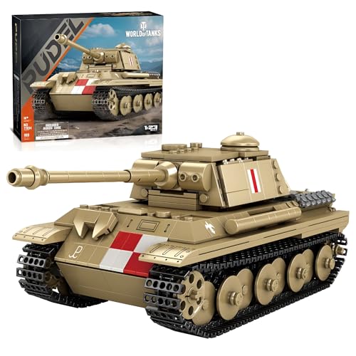 MirthMakers Pudel Tank Bausatz – 1:23 Militär-LKW-Bausatz, Sammlermodell, Wohnaccessoire, STEM-Lernspielzeug, Erwachsene und Jugendliche ab 14 Jahren (969 Teile) von MirthMakers