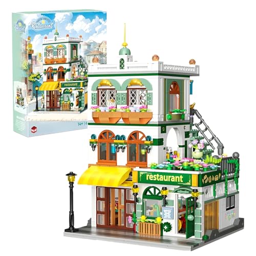 MirthMakers Restaurant-Bausatz – 997-teiliges Mini-Bausatz-Set „Food House“, Dekoration für das Homeoffice, Stadtansicht, STEM-Lernspielzeug, Erwachsene ab 14 Jahren von MirthMakers