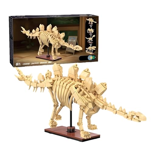 MirthMakers Skelett Dinosaurier Bauklötze Garnitur - 291PCS Stegosaurus Leuchtend Blöcke Steine Spielzeug, Idee für Heim Büro Dekoration, Geburtstagsgeschenk für Erwachsene und Kinder ab 6 Jahren MirthMakers Skelett Dinosaurier Bauklötze Garnitur - 291PCS Stegosaurus Leuchtend Blöcke Steine Spielzeug, Idee für Heim Büro Dekoration, Geburtstagsgeschenk für Erwachsene und Kinder ab 6 Jahren von MirthMakers