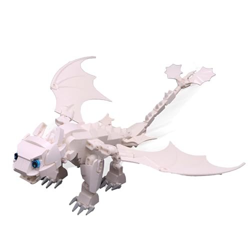 Mystisches Drachen-Bausteinset – 213-teiliges weißes Anime-Dinosaurier-Bausteinset, Fantasie-Modell, DIY-Spielset, interaktives STEM-Spielzeug, Wohnaccessoire, kreatives Geschenk für Kinder, Sammler Mystisches Drachen-Bausteinset – 213-teiliges weißes Anime-Dinosaurier-Bausteinset, Fantasie-Modell, DIY-Spielset, interaktives STEM-Spielzeug, Wohnaccessoire, kreatives Geschenk für Kinder, Sammler von MirthMakers