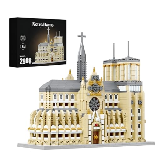 Notre-Dame-Kathedrale-Bausatz – 2908 Teile französisches Wahrzeichen Mikro-Bausatz, gotisches Architekturmodell, Stadtansicht, Dekoration für das Homeoffice, kreatives Geschenk für Erwachsene Notre-Dame-Kathedrale-Bausatz – 2908 Teile französisches Wahrzeichen Mikro-Bausatz, gotisches Architekturmodell, Stadtansicht, Dekoration für das Homeoffice, kreatives Geschenk für Erwachsene von MirthMakers