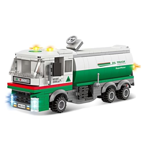 Öltanker-LKW-Bausatz – 321-teiliges Bausatz-Set mit Stadtfahrzeugen, Modell Eines Baufahrzeugs, Stadtansicht, Dekoration für das Home, STEM-Lernspielzeug, kreatives Geschenk für Erwachsene, Kinder Öltanker-LKW-Bausatz – 321-teiliges Bausatz-Set mit Stadtfahrzeugen, Modell Eines Baufahrzeugs, Stadtansicht, Dekoration für das Home, STEM-Lernspielzeug, kreatives Geschenk für Erwachsene, Kinder von MirthMakers