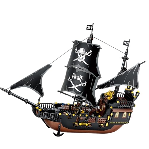 Piratenboot-Bausatz – 621PCS Abenteuerboot-Bauset, Sammlerstück-Segelbootmodell, Dekoration für Homeoffice, DIY-Fantasie-Spielzeug zum Thema Seefahrt, Kreatives Geschenk für Erwachsene Kinder von MirthMakers