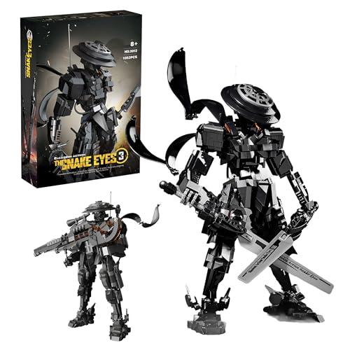 Samurai-Bausatz – 1053-teiliges Ninja-Krieger-Bauset mit zwei Katanas und Laserkanone, Homeoffice Dekor, Anime-Stil, Interaktives STEM-Spielzeug, Kreatives Geschenk für Erwachsene und Kinder Samurai-Bausatz – 1053-teiliges Ninja-Krieger-Bauset mit zwei Katanas und Laserkanone, Homeoffice Dekor, Anime-Stil, Interaktives STEM-Spielzeug, Kreatives Geschenk für Erwachsene und Kinder von MirthMakers