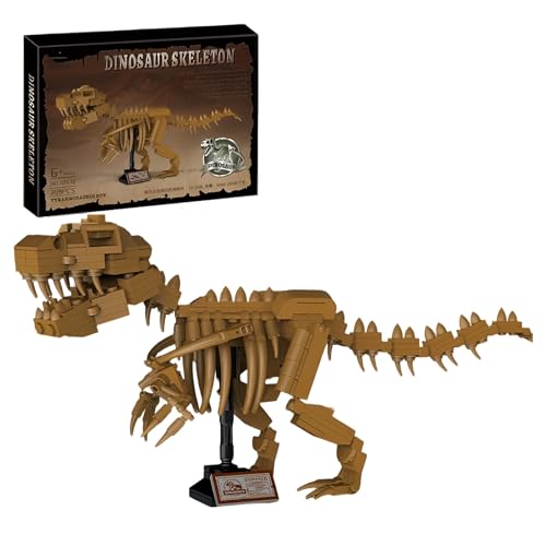 Skelett-Dinosaurier-Bausteine-Set – 309-teiliges Tyrannosaurus-rex-Spinosaurus-Bausteine-Set, STEM-Lernspielzeug, Dekoration für das Homeoffice, kreatives Geschenk für Erwachsene, Kinder ab 6 Jahren Skelett-Dinosaurier-Bausteine-Set – 309-teiliges Tyrannosaurus-rex-Spinosaurus-Bausteine-Set, STEM-Lernspielzeug, Dekoration für das Homeoffice, kreatives Geschenk für Erwachsene, Kinder ab 6 Jahren von MirthMakers