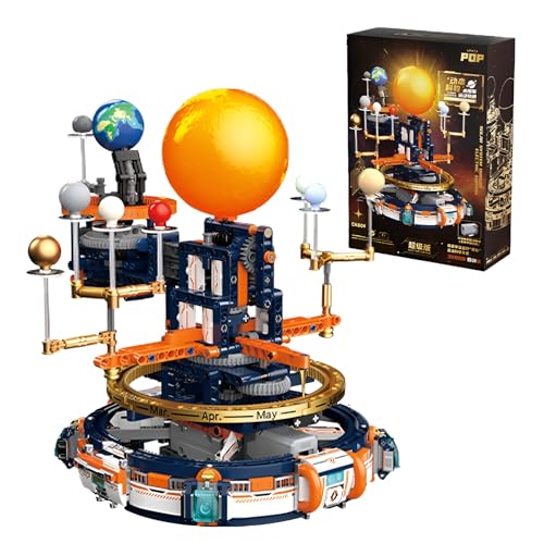 Technik Sonnensystem-Bauset - 870 Teile Drehbares Planetarium-Bausteinset mit 9 Planeten, STEM-Lernspielzeug für Astronomie-Begeisterte und Wissenschaftsgeschenk ab 8 Jahren Technik Sonnensystem-Bauset - 870 Teile Drehbares Planetarium-Bausteinset mit 9 Planeten, STEM-Lernspielzeug für Astronomie-Begeisterte und Wissenschaftsgeschenk ab 8 Jahren von MirthMakers