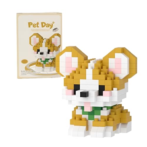 Tier Hund Baukasten Set 231 Teile - Corgi Mikro-Bausteine Bausatz, STEM Pädagogisches Modell Spielzeug, Niedliche Wohn und Bürodekoration, Erwachsene und Kinder ab 12 Jahren Tier Hund Baukasten Set 231 Teile - Corgi Mikro-Bausteine Bausatz, STEM Pädagogisches Modell Spielzeug, Niedliche Wohn und Bürodekoration, Erwachsene und Kinder ab 12 Jahren von MirthMakers