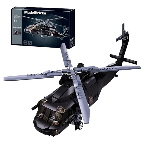 UH-60 Black Hawk Hubschrauber-Bausatz – 692PCS Mittelgroßes Armeeflugzeug-Bauset, Luftwaffen-Bauspielzeug, Militärflugzeugmodell für Sammler, Erwachsene, Jugendliche UH-60 Black Hawk Hubschrauber-Bausatz – 692PCS Mittelgroßes Armeeflugzeug-Bauset, Luftwaffen-Bauspielzeug, Militärflugzeugmodell für Sammler, Erwachsene, Jugendliche von MirthMakers