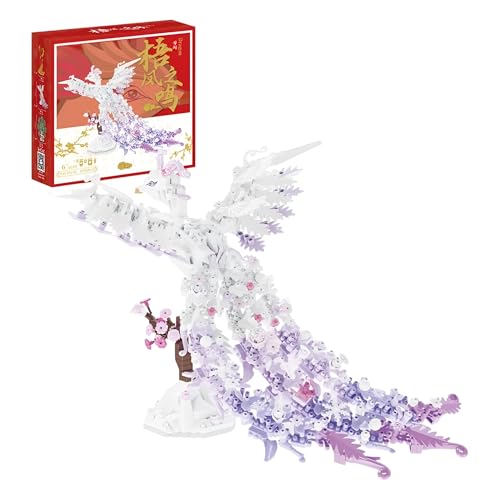 Weißes Phönix-Mikro-Minibausteinset – 1078PCS Bausatz mit mythischem Feuervogel, Dekoration für Homeoffice, STEM-Lernspielzeug, Sammlermodell, Geschenk für Erwachsene Kinder von MirthMakers