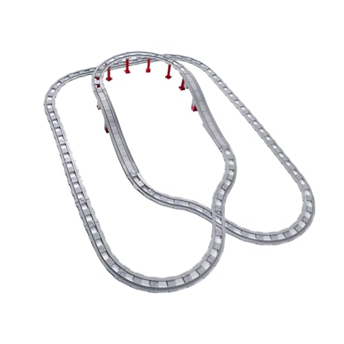 Mirthben 67PCS Bausteine Schienen Set, City Eisenbahn Schienen bestehend aus Cross, Track Gerade, Kurven Schienen, schräge Schienen, kompatibel mit dem Marktführer ab 2 Jahren von Mirthben