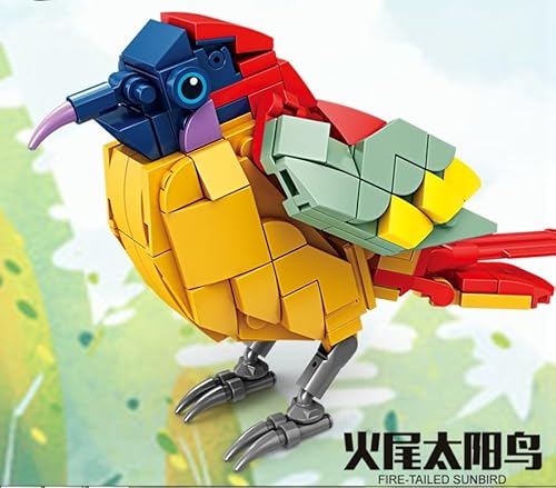 Vogel Bausteine Set - Fire-Tailed Sunbird Vogel für Kinder und Erwachsene,niedliches kreatives pädagogisches für Jungen,Mädchen Spielzeug geeignet für Heim-und Schlafzimmer Dekoration Vogel Bausteine Set - Fire-Tailed Sunbird Vogel für Kinder und Erwachsene,niedliches kreatives pädagogisches für Jungen,Mädchen Spielzeug geeignet für Heim-und Schlafzimmer Dekoration von Mirthben