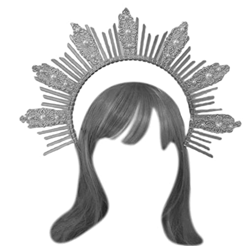 Cosplay Aureole Form Haarreifen Weihnachten Halloween Haarhalter Party Kostüm Stirnband für Kinder Haarband Basis für Frauen Metall Haarband Basis Drei Schichten von Mirweon