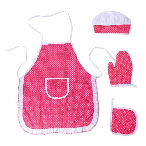 Koch- und Backset für Kinder, Rollenspiel-Kostüm-Set mit Kuchenschürze, Hut, Kochhandschuh für Jungen und Mädchen Koch- und Backset für Kinder, Rollenspiel-Kostüm-Set mit Kuchenschürze, Hut, Kochhandschuh für Jungen und Mädchen von Mirweon