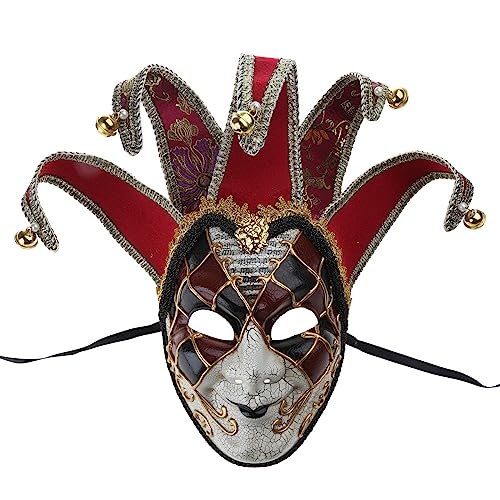 Mardi Gras Narren-Maske, Musik, Mardi, Wanddekoration, Kunstsammlung, komplettes Gesicht, für Party-Maskerade von Mirweon