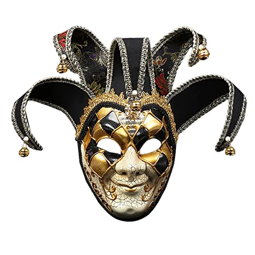 Mardi Gras Narren-Maske, Musik, Mardi, Wanddekoration, Kunstsammlung, komplettes Gesicht, für Party-Maskerade von Mirweon