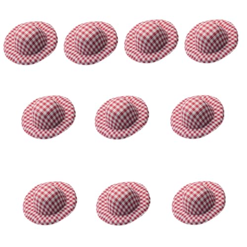Miniatur-Hut-Rohlinge, unlackiert, 5,8 cm, Stoffhüte für Puppen zum Basteln und Nähen, Zubehör, schnelle Montage, Hut-Komponenten, 10 Stück von Mirweon