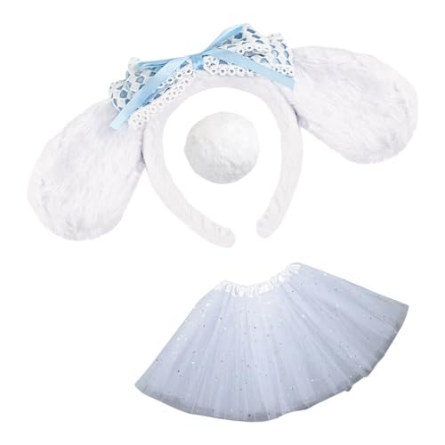 Mirweon 1/2/3-teiliges Hundekostüm-Zubehör-Set mit Hundeohren, Stirnband, Schwanz, Tutus, Rock, Zubehör-Set, Kinder-Tierverkleidungs-Set Mirweon 1/2/3-teiliges Hundekostüm-Zubehör-Set mit Hundeohren, Stirnband, Schwanz, Tutus, Rock, Zubehör-Set, Kinder-Tierverkleidungs-Set von Mirweon