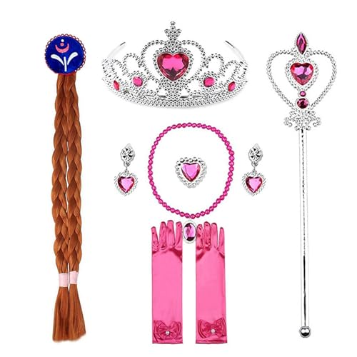 Mirweon 1 Set Mädchen Cosplay Zubehör Haar Krone Stirnband Handschuhe Zopf für Verkleidungen und Kostümpartys Mirweon 1 Set Mädchen Cosplay Zubehör Haar Krone Stirnband Handschuhe Zopf für Verkleidungen und Kostümpartys von Mirweon
