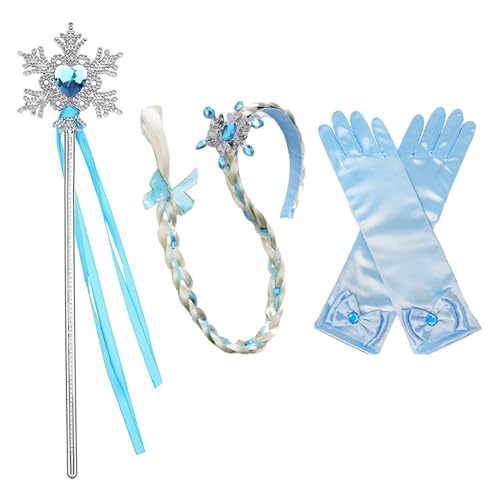 Mirweon 1 Set Mädchen Cosplay Zubehör Haar Krone Stirnband Handschuhe Zopf für Verkleidungen und Kostümpartys Mirweon 1 Set Mädchen Cosplay Zubehör Haar Krone Stirnband Handschuhe Zopf für Verkleidungen und Kostümpartys von Mirweon