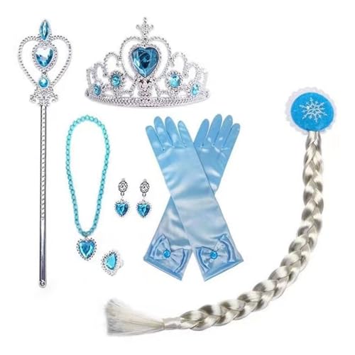 Mirweon 1 Set Mädchen Cosplay Zubehör Haar Krone Stirnband Handschuhe Zopf für Verkleidungen und Kostümpartys Mirweon 1 Set Mädchen Cosplay Zubehör Haar Krone Stirnband Handschuhe Zopf für Verkleidungen und Kostümpartys von Mirweon