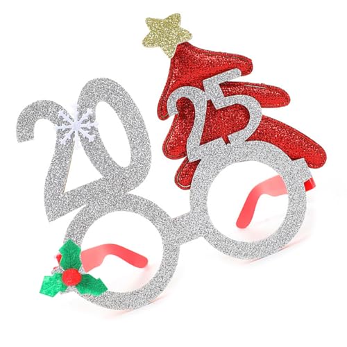 Mirweon 2025 Brille Weihnachtsbrille Weihnachtsbrille Urlaubsbrille Partybrille für Erwachsene Kinder Mirweon 2025 Brille Weihnachtsbrille Weihnachtsbrille Urlaubsbrille Partybrille für Erwachsene Kinder von Mirweon