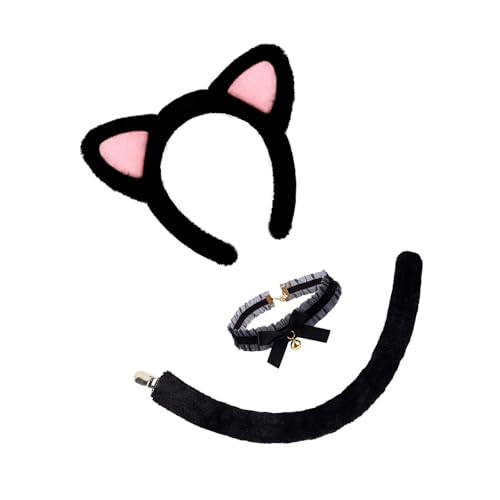 Mirweon 3/4-teiliges Katzenkostüm-Set, Halloween-Kostüm, Cosplay, Party, Requisiten, Katzenohren, Stirnband, Glocken, Choker, Schwanz, Tutu für Kinder, Mädchen, Katzenkostüm Mirweon 3/4-teiliges Katzenkostüm-Set, Halloween-Kostüm, Cosplay, Party, Requisiten, Katzenohren, Stirnband, Glocken, Choker, Schwanz, Tutu für Kinder, Mädchen, Katzenkostüm von Mirweon