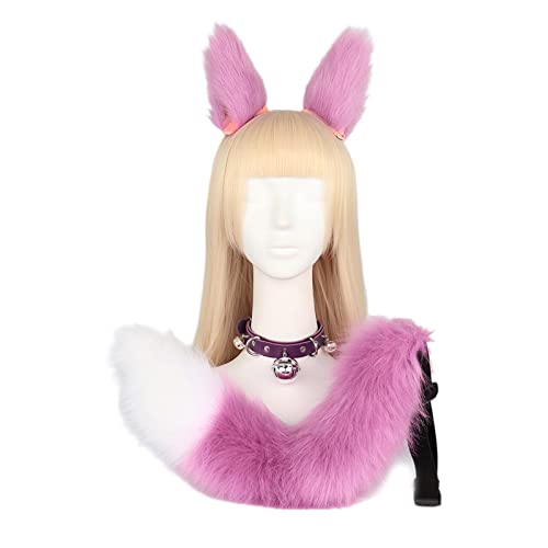 Mirweon 3-teiliges Tierkostüm für Erwachsene, Plüschohren, Stirnband, Schwanz, Choker, Tier-Kostüm-Zubehör Mirweon 3-teiliges Tierkostüm für Erwachsene, Plüschohren, Stirnband, Schwanz, Choker, Tier-Kostüm-Zubehör von Mirweon
