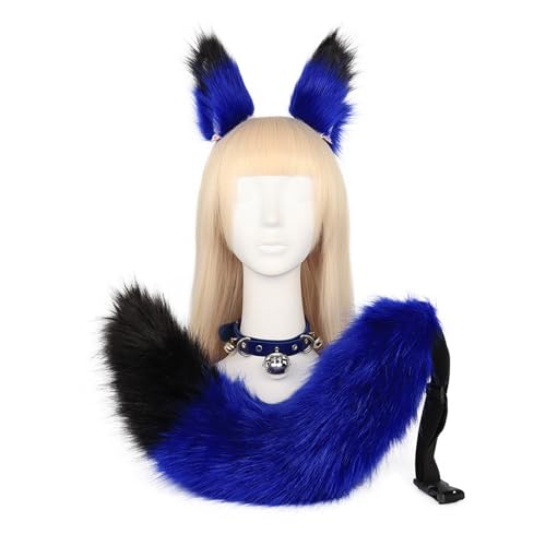 Mirweon 3-teiliges Tierkostüm für Erwachsene, Plüschohren, Stirnband, Schwanz, Choker, Tier-Kostüm-Zubehör Mirweon 3-teiliges Tierkostüm für Erwachsene, Plüschohren, Stirnband, Schwanz, Choker, Tier-Kostüm-Zubehör von Mirweon