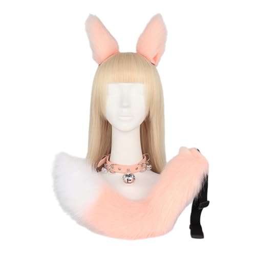Mirweon 3-teiliges Tierkostüm für Erwachsene, Plüschohren, Stirnband, Schwanz, Choker, Tier-Kostüm-Zubehör Mirweon 3-teiliges Tierkostüm für Erwachsene, Plüschohren, Stirnband, Schwanz, Choker, Tier-Kostüm-Zubehör von Mirweon