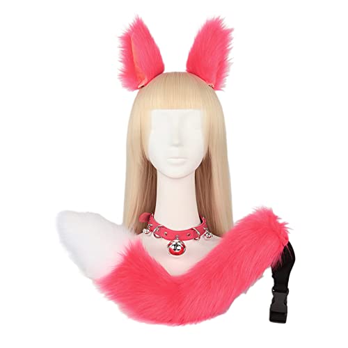 Mirweon 3-teiliges Tierkostüm für Erwachsene, Plüschohren, Stirnband, Schwanz, Choker, Tier-Kostüm-Zubehör Mirweon 3-teiliges Tierkostüm für Erwachsene, Plüschohren, Stirnband, Schwanz, Choker, Tier-Kostüm-Zubehör von Mirweon