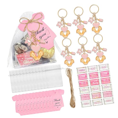 Mirweon 6/20 Stück Babyfüße-Anhänger-Set, Partyzubehör, inklusive Beutel mit Kordelzug, Hängeetikett für Babypartys, Hochzeiten Mirweon 6/20 Stück Babyfüße-Anhänger-Set, Partyzubehör, inklusive Beutel mit Kordelzug, Hängeetikett für Babypartys, Hochzeiten von Mirweon