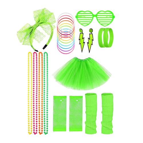 Mirweon 80er-Jahre-Kostüme für Damen, Kostümzubehör, Halloween, Weihnachten, Cosplay, Party, Tutu, Rock, Stirnband Mirweon 80er-Jahre-Kostüme für Damen, Kostümzubehör, Halloween, Weihnachten, Cosplay, Party, Tutu, Rock, Stirnband von Mirweon