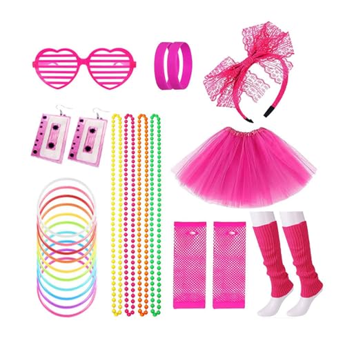 Mirweon 80er-Jahre-Kostüme für Damen, Kostümzubehör, Halloween, Weihnachten, Cosplay, Party, Tutu, Rock, Stirnband Mirweon 80er-Jahre-Kostüme für Damen, Kostümzubehör, Halloween, Weihnachten, Cosplay, Party, Tutu, Rock, Stirnband von Mirweon