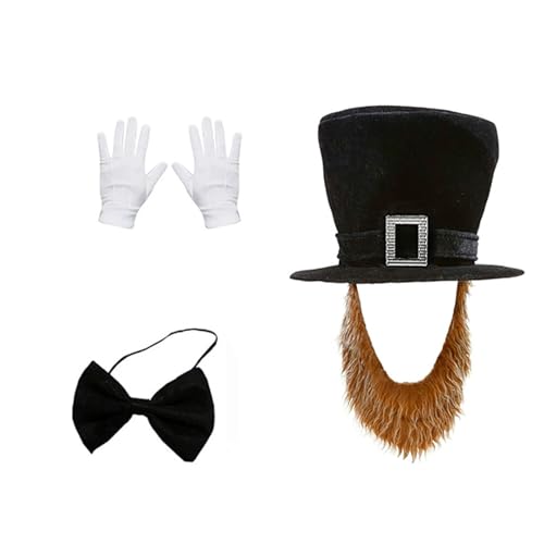 Mirweon Abrahams Lincolns Kostüm-Set, Mütze, Bart, Krawatte, Halloween, Präsidentententententags-Outfits, Lincolns-Geburtstag, patriotische Kostüme, Präsidentententschaftskostüm Mirweon Abrahams Lincolns Kostüm-Set, Mütze, Bart, Krawatte, Halloween, Präsidentententententags-Outfits, Lincolns-Geburtstag, patriotische Kostüme, Präsidentententschaftskostüm von Mirweon