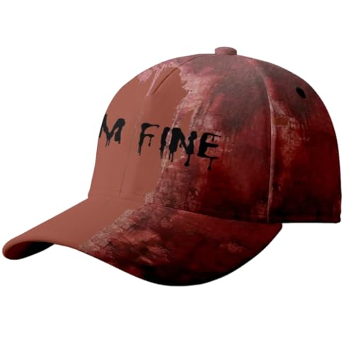 Mirweon Blutige Baseballkappen mit Horror-Thema für Cosplay-Partys, lustig, Uni, gruselig, Baseballmütze für Halloween-Outfit, Rollenspiel-Hut von Mirweon