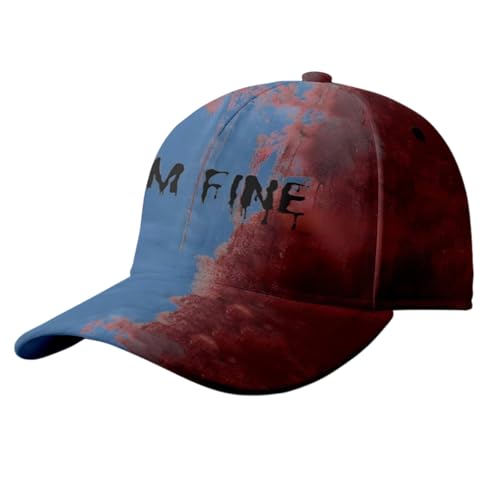 Mirweon Blutige Baseballkappen mit Horror-Thema für Cosplay-Partys, lustig, Uni, gruselig, Baseballmütze für Halloween-Outfit, Rollenspiel-Hut von Mirweon