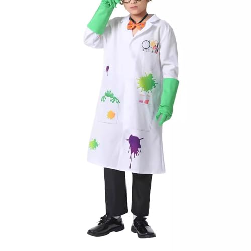 Mirweon Doctor Lab Coat Verrückter Wissenschaftler Physiker Kostüm Halloween Cosplay Zubehör Kostüm Mirweon Doctor Lab Coat Verrückter Wissenschaftler Physiker Kostüm Halloween Cosplay Zubehör Kostüm von Mirweon