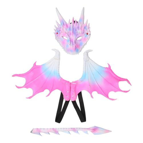Mirweon Drachenflügel-Kostüm für Kinder, Dinosaurier-Schwanz-Set, Cosplay-Kostüm für Jungen, Mädchen, Halloween, Cosplay, Requisiten Mirweon Drachenflügel-Kostüm für Kinder, Dinosaurier-Schwanz-Set, Cosplay-Kostüm für Jungen, Mädchen, Halloween, Cosplay, Requisiten von Mirweon