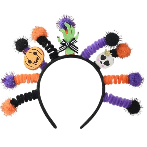 Mirweon Einzigartige Totenkopf-Stirnbänder, bequem zu tragen, modische Kostüm-Haardekoration für Halloween-Kostüm-Accessoires, praktisches Halloween-Kopf-Zubehör von Mirweon
