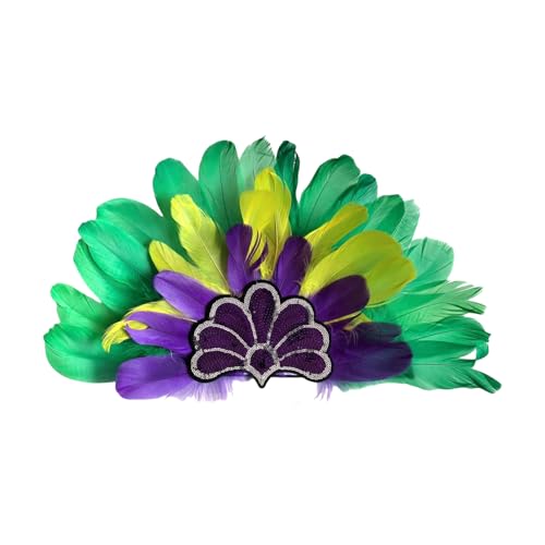 Mirweon Gefiederter Kopfschmuck für Foto-Festives, Feiern, verstellbare Kostüme, Partyzubehör, Kopfschmuck mit Feder Mirweon Gefiederter Kopfschmuck für Foto-Festives, Feiern, verstellbare Kostüme, Partyzubehör, Kopfschmuck mit Feder von Mirweon