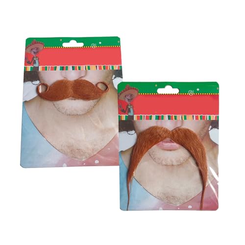 Mirweon Haariger Bart-Kostüm, Gesichtsbehandlungen, Haare, künstliche Schnurrbärte, Weihnachtsfeierzubehör, Dekorationen für alle Altersgruppen, selbstklebend, 2 Stück Mirweon Haariger Bart-Kostüm, Gesichtsbehandlungen, Haare, künstliche Schnurrbärte, Weihnachtsfeierzubehör, Dekorationen für alle Altersgruppen, selbstklebend, 2 Stück von Mirweon